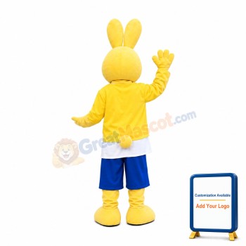 Super Cute Yellow Rabbit Mascot Costume