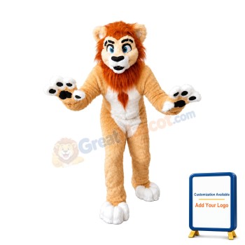 Friendly Lightweight Lion Mascot Costume