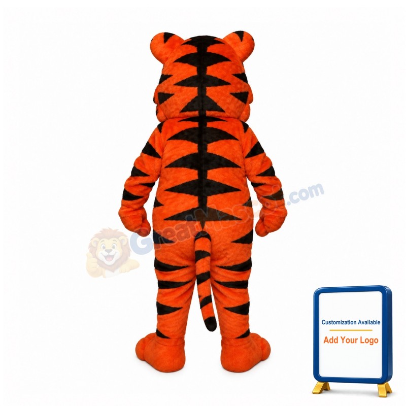 Smiling Tiger Mascot Costume