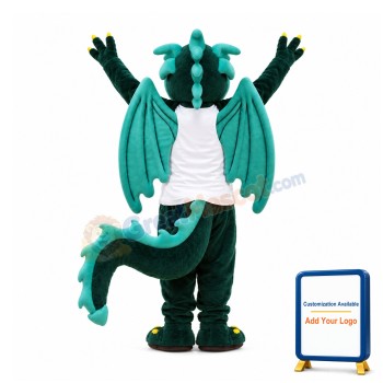 Green Dragon Mascot Costume