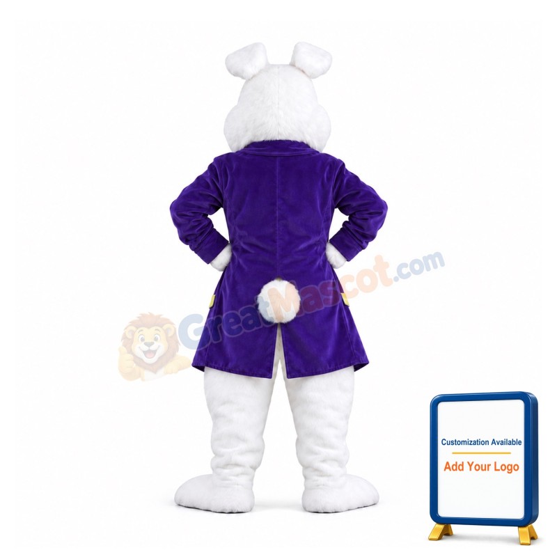 Purple Wendell Rabbit Mascot Costume