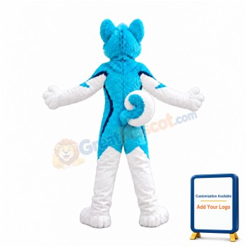 Blue & White Husky Dog Mascot Costume