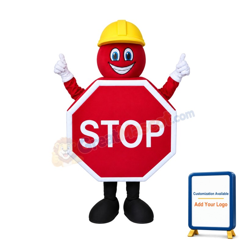 Stop Sign Mascot Costume