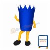 Blue Crown Mascot Costume