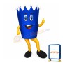 Blue Crown Mascot Costume