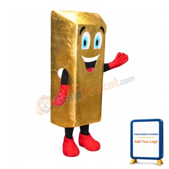 Gold Bar Mascot Costume