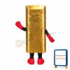 Gold Bar Mascot Costume
