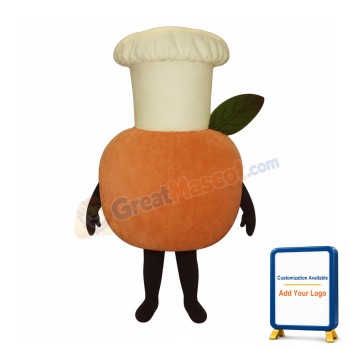Baker Peach Mascot Costume