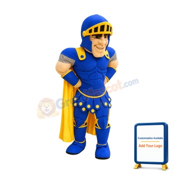 Blue Knight Mascot Costume