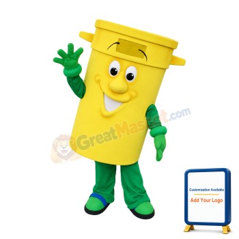 Yellow Bin Mascot Costume