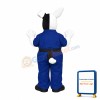 White & Black Dog Mascot Costume