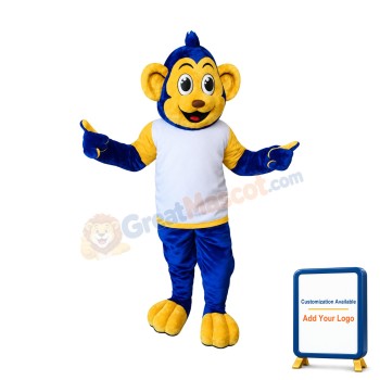 Blue & Yellow Monkey Mascot Costume