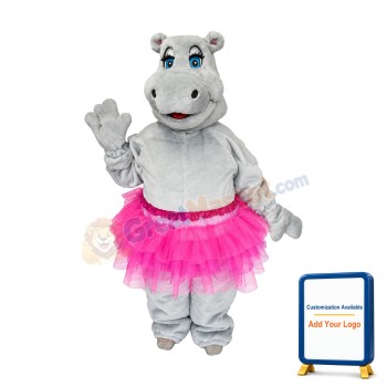 Beautiful Female Hippo Mascot Costume