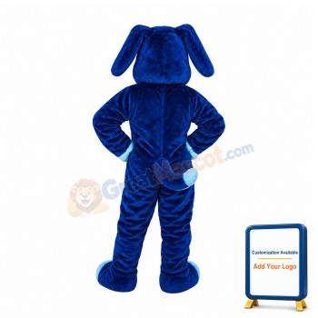 Super Cute Blue Dog Mascot Costume