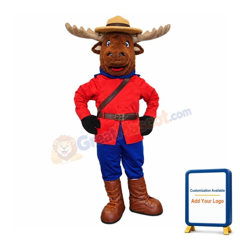 Safety Moose Mascot Costume