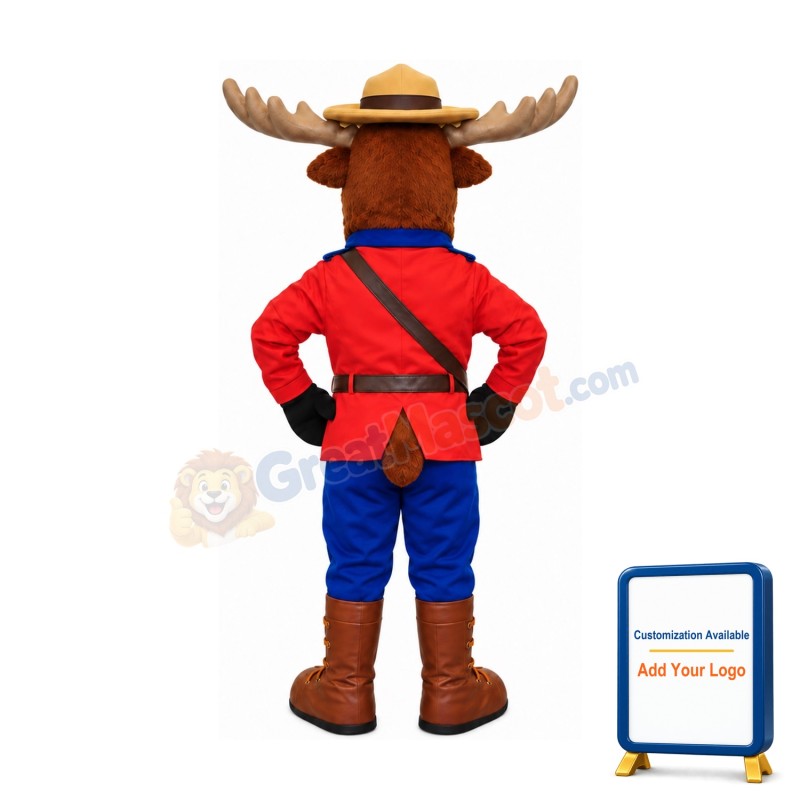Safety Moose Mascot Costume