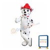 Super Cute White Fire Dog Mascot Costume