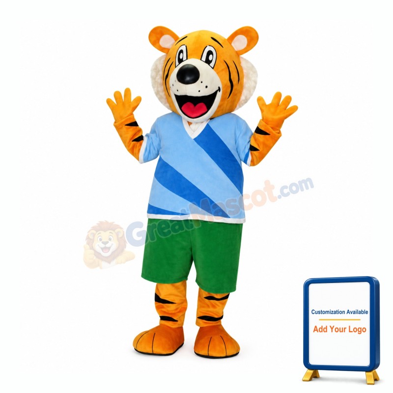 Happy School Tiger Mascot Costume