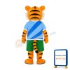 Happy School Tiger Mascot Costume