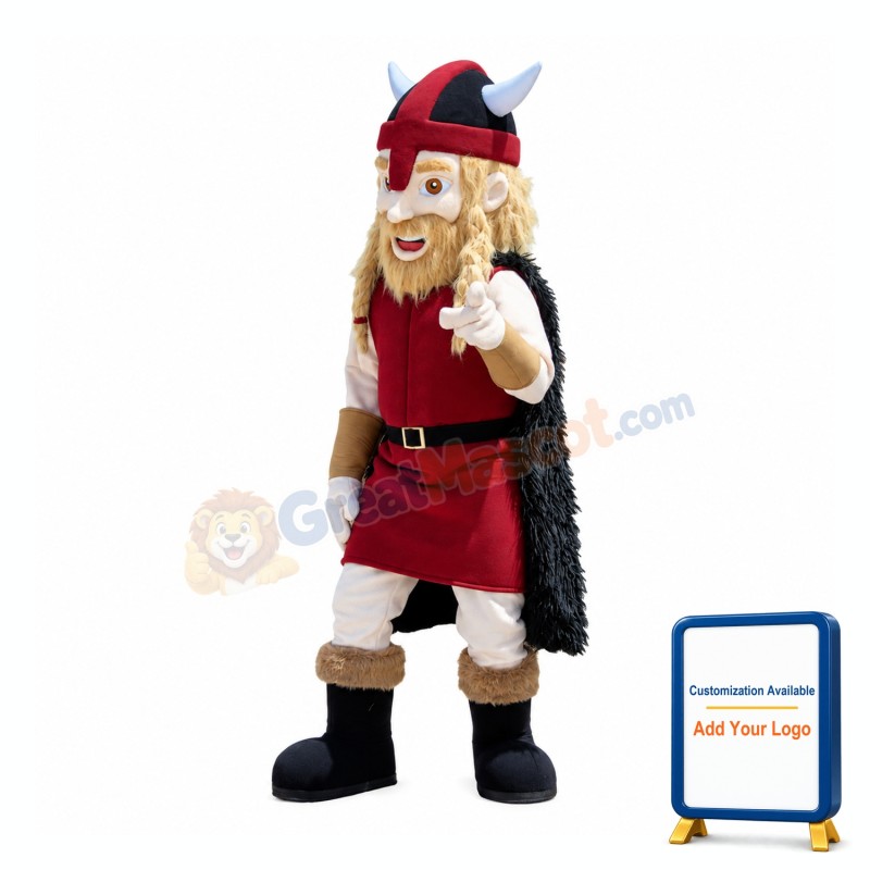 Red Viking Mascot Costume