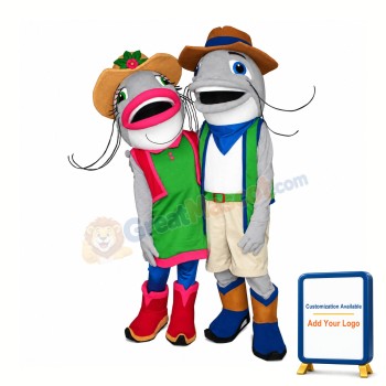 The Catfish Couple Mascot Costume