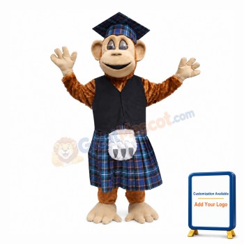 Learned Monkey Mascot Costume