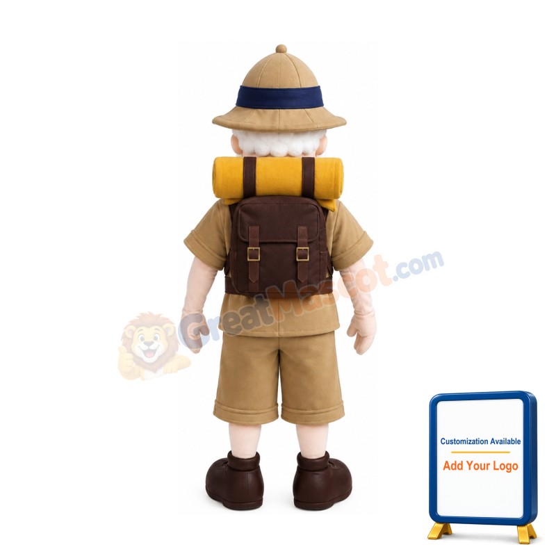 Old Explorer Mascot Costume