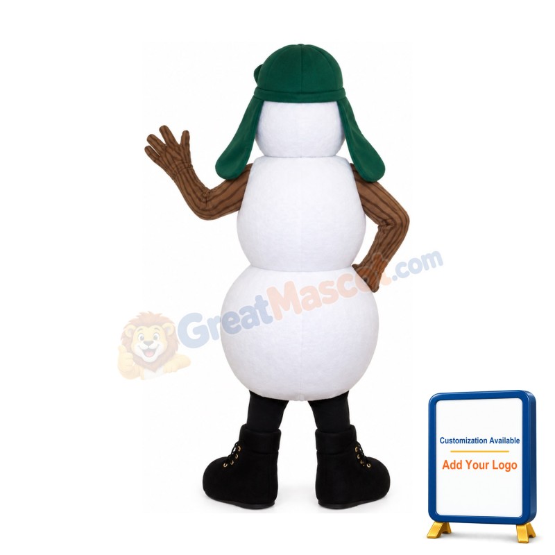 Friendly Snowman Mascot Costume