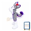 Purple & Grey Husky Dog Mascot Costume