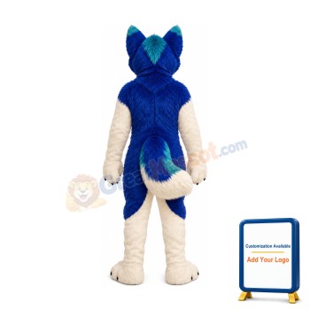 Bule & White Husky Dog Mascot Costume