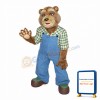 Worker Bear Mascot Costume