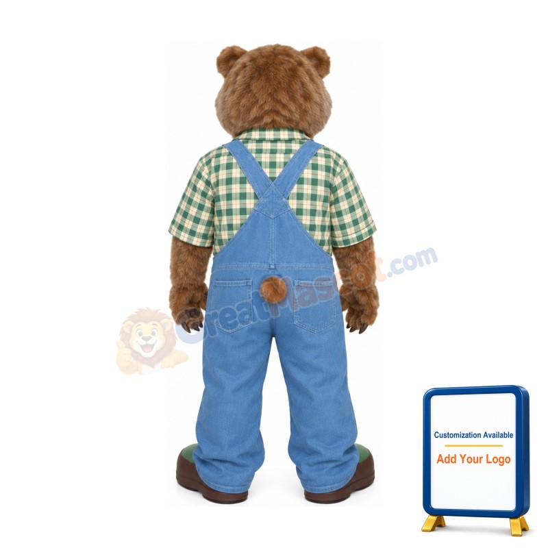 Worker Bear Mascot Costume
