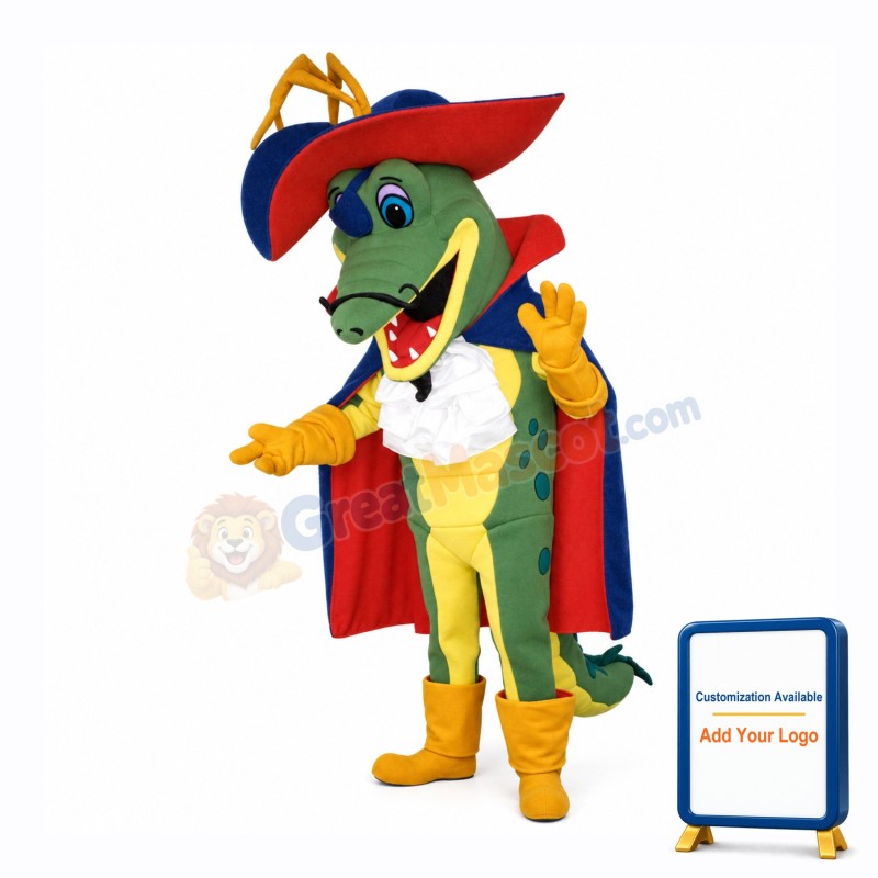 Pirate Gator Mascot Costume