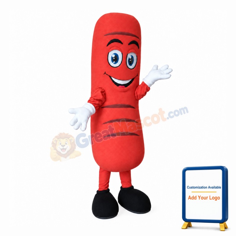 Happy Hot Dog Mascot Costume
