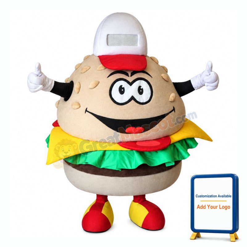 Happy Burger Mascot Costume