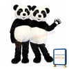 Panda Couple Mascot Costume