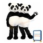 Panda Couple Mascot Costume