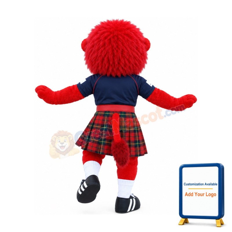 Red Lion Mascot Costume