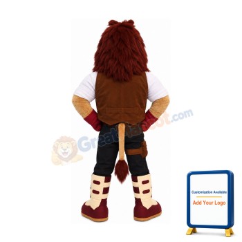 Handsome Lion Mascot Costume