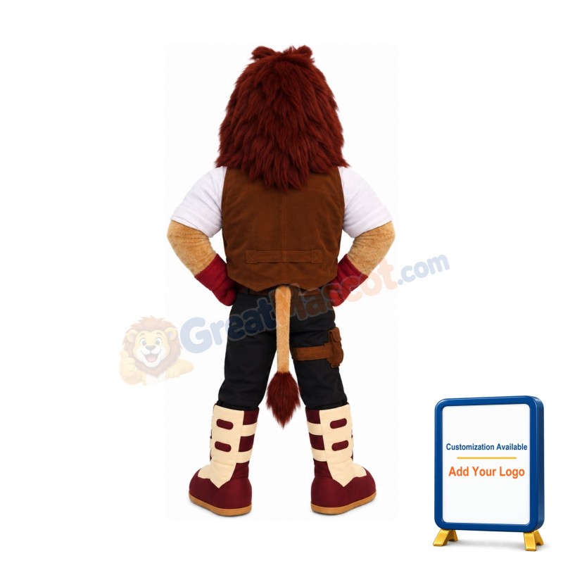Handsome Lion Mascot Costume