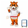 School Happy Tiger Mascot Costume