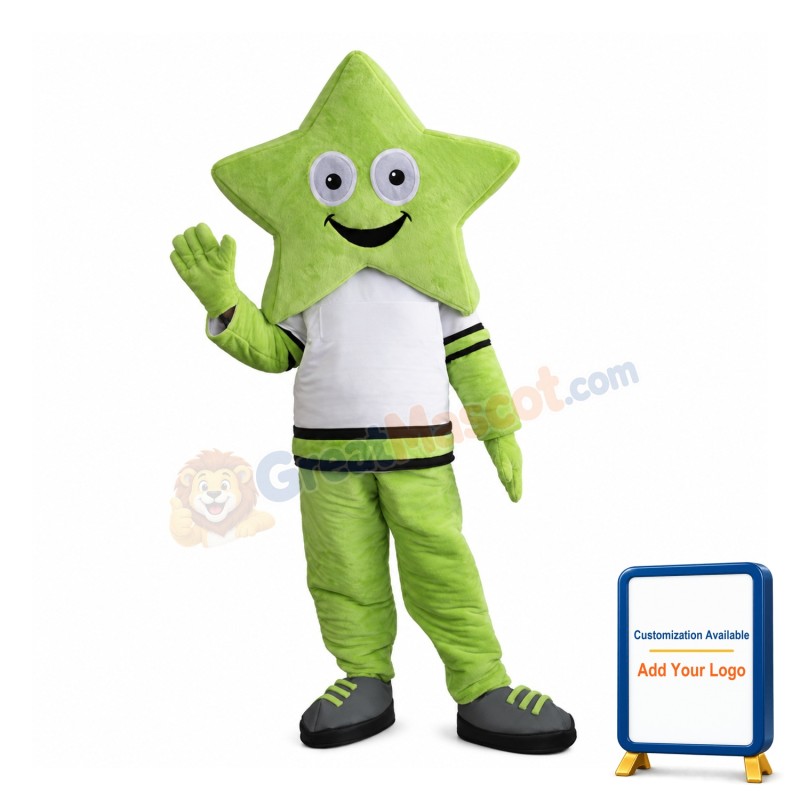 Red Star Man Mascot Costume