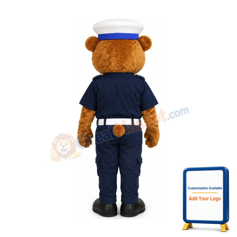Police Bear Mascot Costume