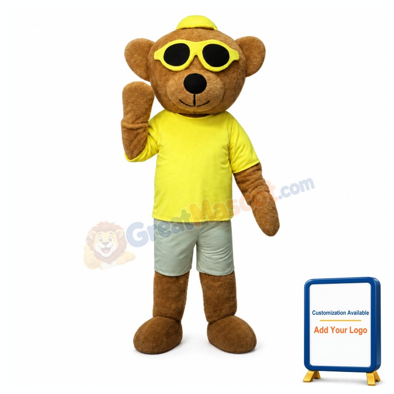 Cool Hip Hop Bear Mascot Costume