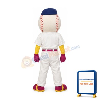 Happy Baseball Man Mascot Costume