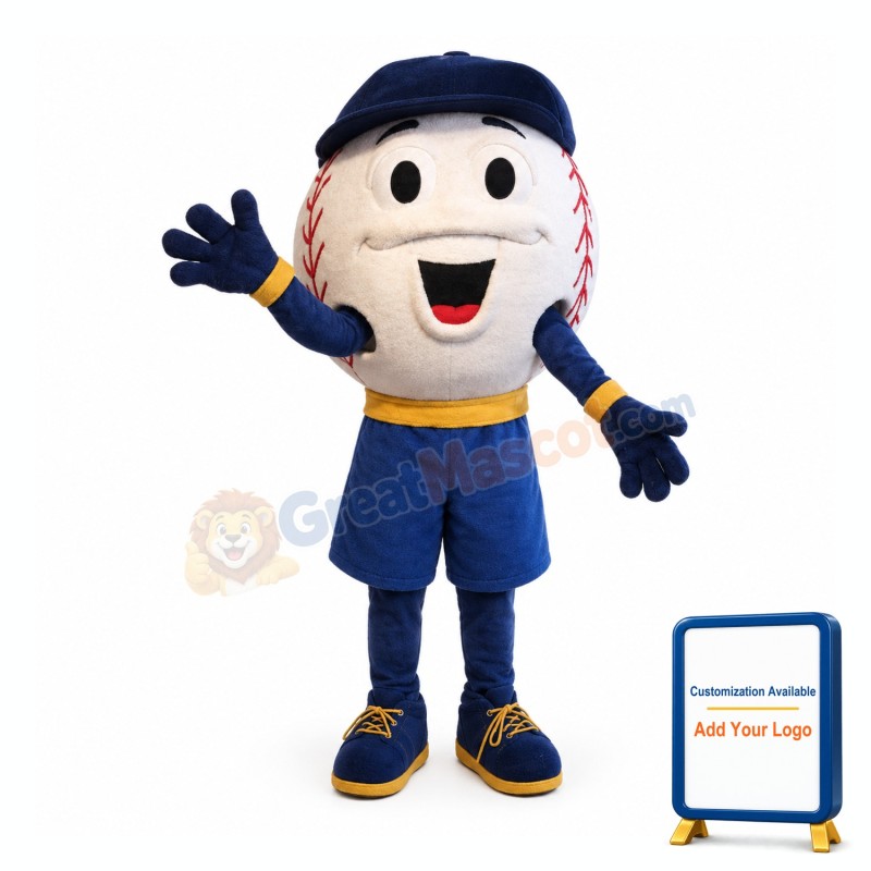 Happy Baseball Mascot Costume Free Shipping