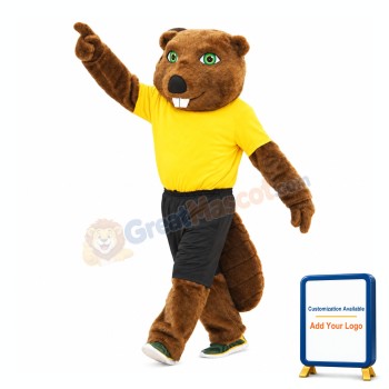Sport Dark Brown Beaver Mascot Costume