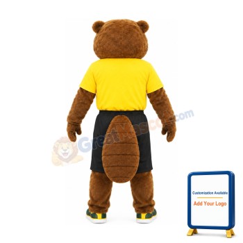 Sport Dark Brown Beaver Mascot Costume