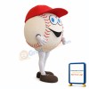 Sport White Baseball Mascot Costume