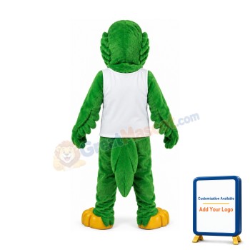 All Green Parrot Mascot Costume